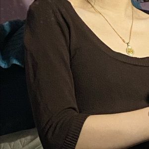 Forever 21 Y2K brown half sleeve top